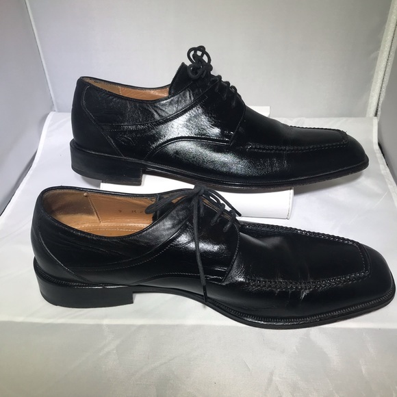 Mezlan Black Leather Apron Toe Oxford Dress Shoes main image 7